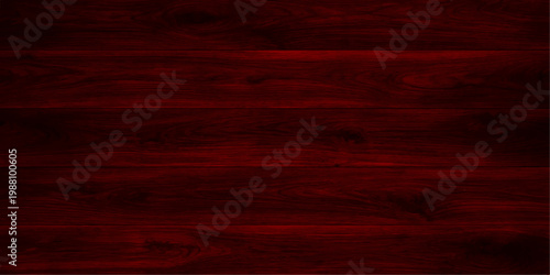 Vintage dark red grunge wood grain texture background with natural timber plank pattern and old rough hardwood surface material for wallpaper design
