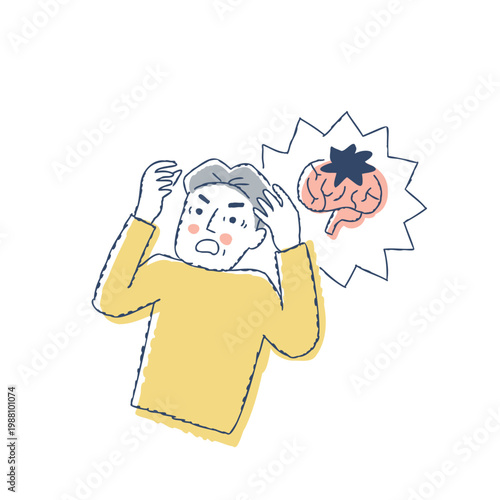 脳卒中・脳内出血・脳血栓を発症したシニア男性