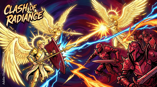 Epic Battle Between Angels and Demons.