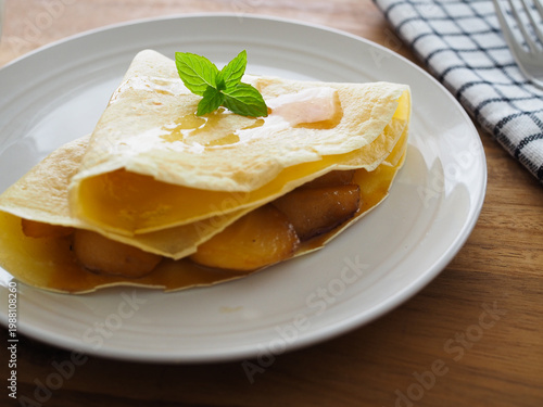 焼き林檎のクレープ