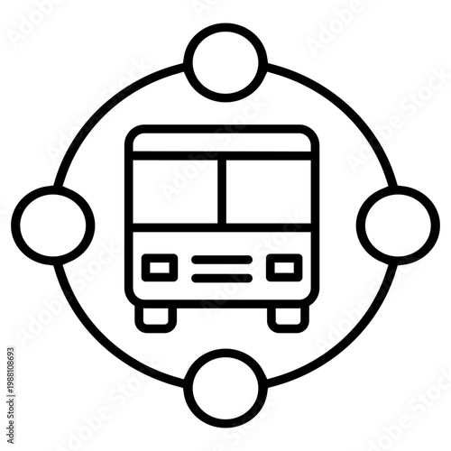 Bus icon vector. Public transport Illustration sign. Bus stop symbol. Bus station logo. Bus route web icon.