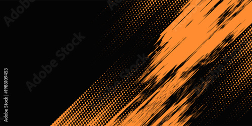 orange black brush Car sticker wrap pattern banner abstract sporty lines black orange color combination grunge brush pattern racing motorsport design