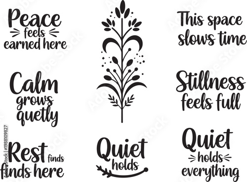 Quiet Still Feels Everything SVG, Emotional Calm Typography Quote