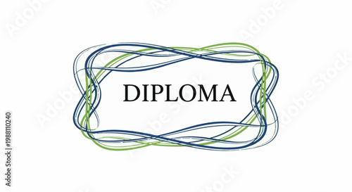 Certificate border with the word "DIPLOMA" in the center