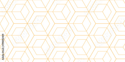 Futuristic hexagon pattern vector cube design. Cubic concept design abstract technology background.