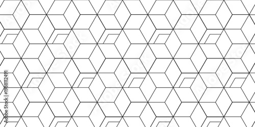 Futuristic hexagon pattern vector cube design. Cubic concept design abstract technology background.