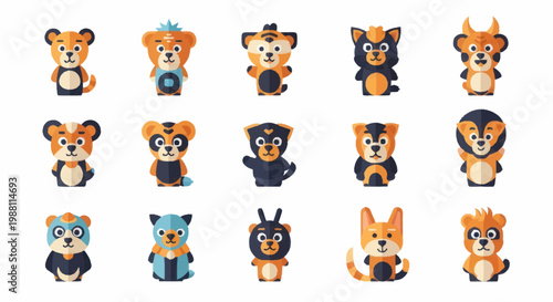 Collection of cartoon bear characters.