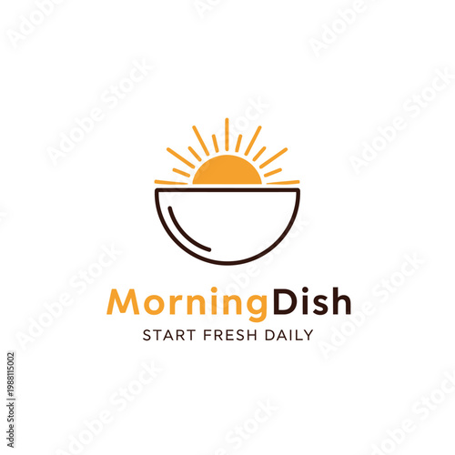 Morning dish logo with bowl.