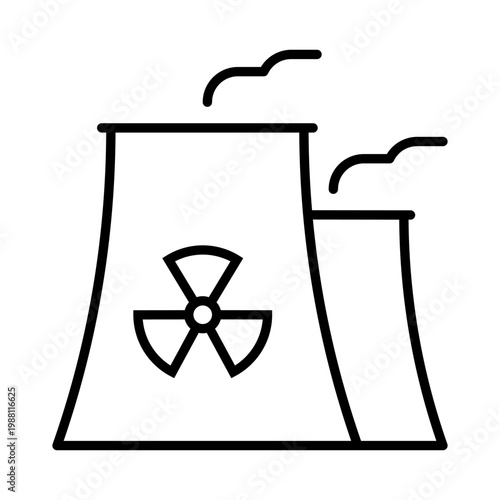 Radiation icon vector. Nuclear energy Illustration sign. Emitting symbol. Nuclear waste logo.