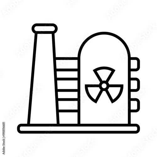 Radiation icon vector. Nuclear energy Illustration sign. Emitting symbol. Nuclear waste logo.
