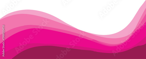Abstract flowing colorful pink layered waves forming a dynamic background design element suitable for various creative applications