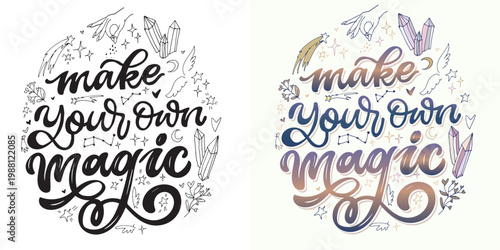 Cute hand drawn doodle lettering quote. Lettering for t-shirt design, mug print, bag print, clothes fashion. 100% hand drawn vector image.
