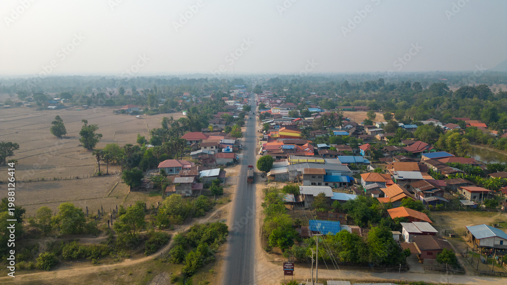 Fototapeta premium aerial view of the city