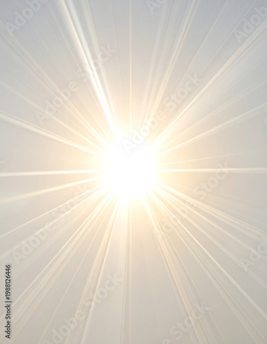 Radiant sunburst; bright, radiating light