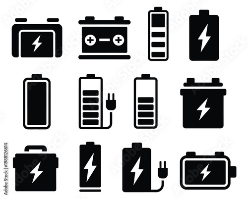 Solar compact energy module icon vector with charger symbol and lithium battery full level indicator, renewable energy concept illustration for sustainable power, charging systems, and eco technology 