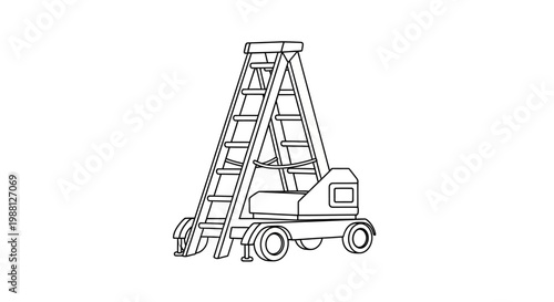 Aerial Lift Truck with Ladder.