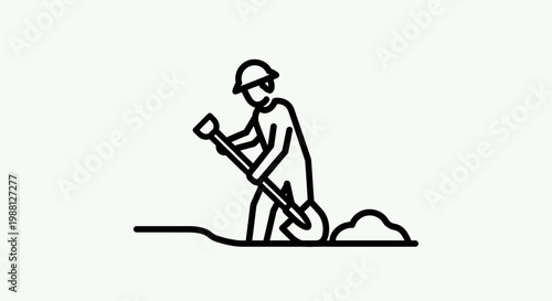 Man digging with a shovel outdoors.
