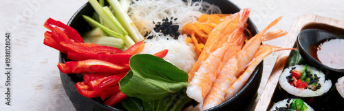 Wallpaper Mural Korean sushi. Asian food concept. Torontodigital.ca