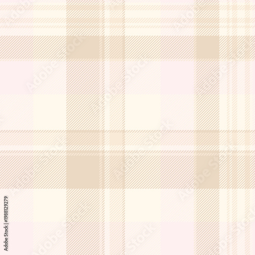 Duvet cover textile vector texture, variation tartan seamless background. Windowpane check fabric plaid pattern in sea shell and white colors.