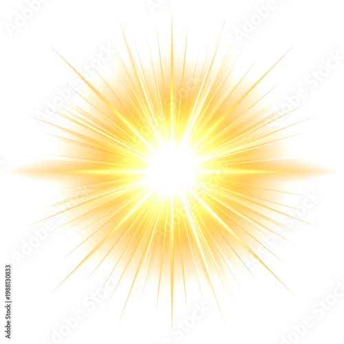 Radiant yellow burst on white (1)