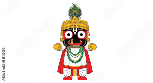 Lord Jagannath A vibrant depiction of the deity from puri