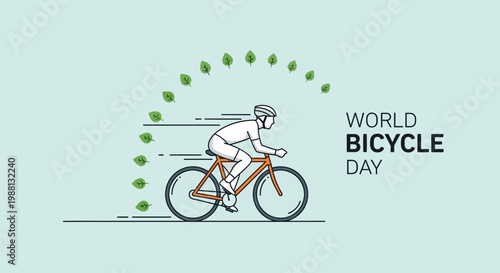 Cyclist Pedaling On Bicycle During Day.