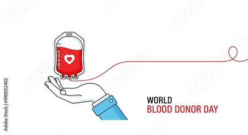 Blood Bag Donation Concept With Donor Arm.