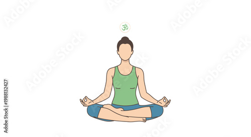 Meditating person seated in lotus pose for calm focus.