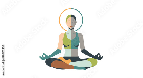 Meditator in Lotus Pose Focused on Inner Peace and Mindfulness.
