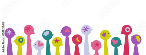 Silhouettes of various brain structure. Neurodivergent spectrum awareness concept. Different heads, minds and thinking. Cognitive differences inclusion vector flat illustration.