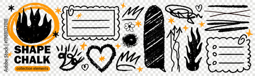 Pencil line background and crayon draw kid with icon scribble texture.