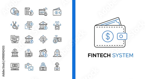 Fintech System Wallet with Dollar.