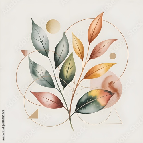 Abstract floral vector illustration featuring a nature design with pink lily blossoms, green leaves, and butterflies in a decorative spring pattern for wallpaper