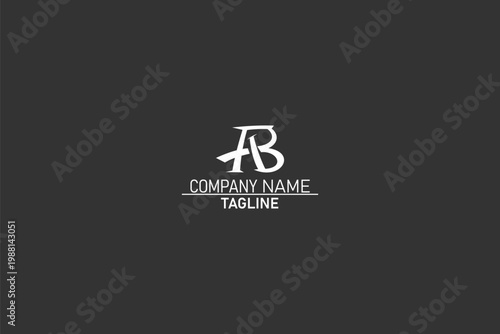 AB, Abstract Letters Logo Monogram, AB letter minimal logo design, AB lettermark, AB company logo

