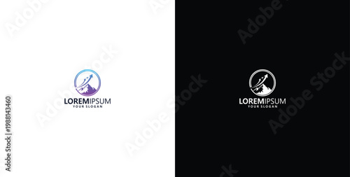 travel agency logo design and abstract business up arrow