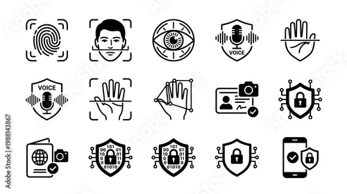 Security icons for digital privacy protection.