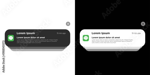 Push bar notifications icons. Message bar bubble icons