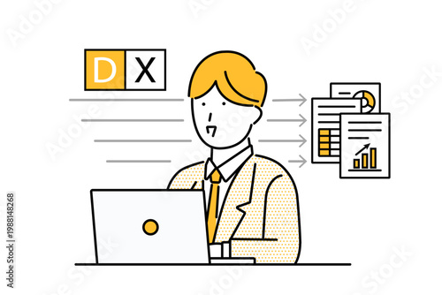 DX化をして仕事の効率化が進んだビジネスパーソン