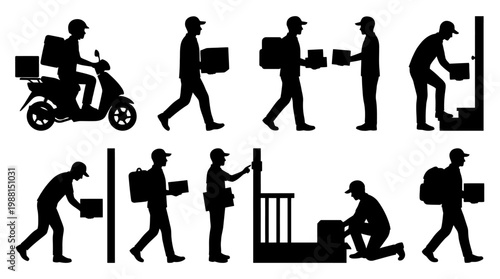 delivery man, courier service, packing and moving