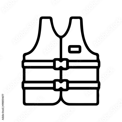 Water Safety Vest Outline