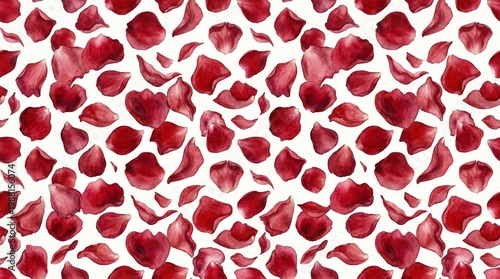 Seamless Romantic Wedding Valentine Love Magic Fragrance Sweet Floral Red Pink Petal Toss Scatter Fall View Beauty Base