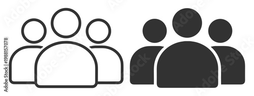 Teamwork and management line icons collection. Vector illustration eps10