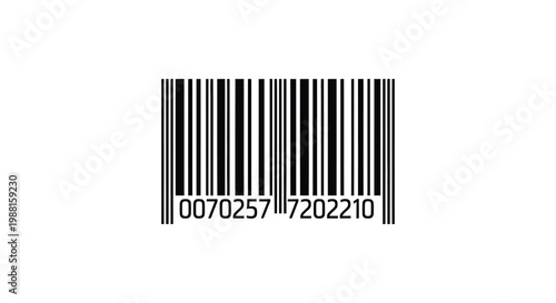 A stark black barcode against a white background presenting a digital silhouette
