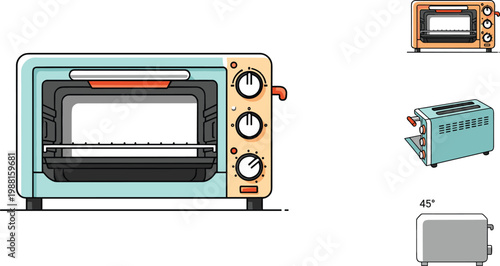 Vintage old television set with antenna isolated on white background, retro electronic display equipment with buttons and silver details