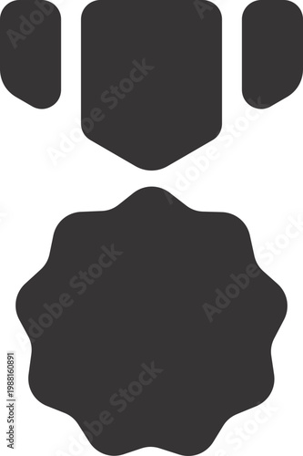 Medal Icon Representing Achievement and Success in a Minimalist Vector Style