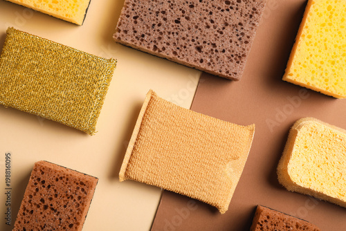 Different cleaning sponges ...