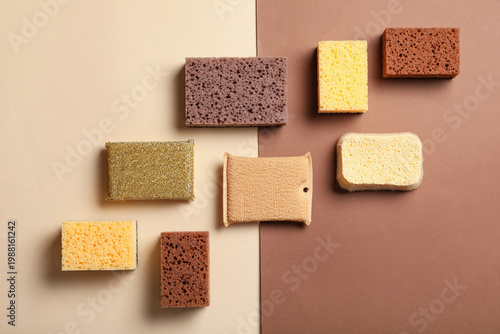 Different cleaning sponges ...
