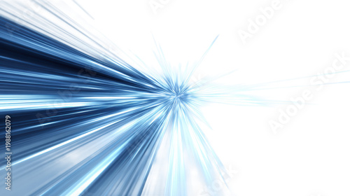 Bright Blue Starburst Light Abstract Flash Effect