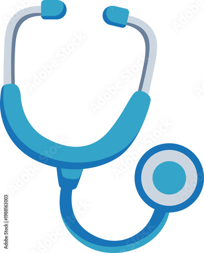 Stethoscope Medical Icon Representing Healthcare Diagnostic Tool on White Background