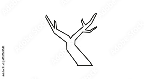 A minimalist line drawing of antlers.